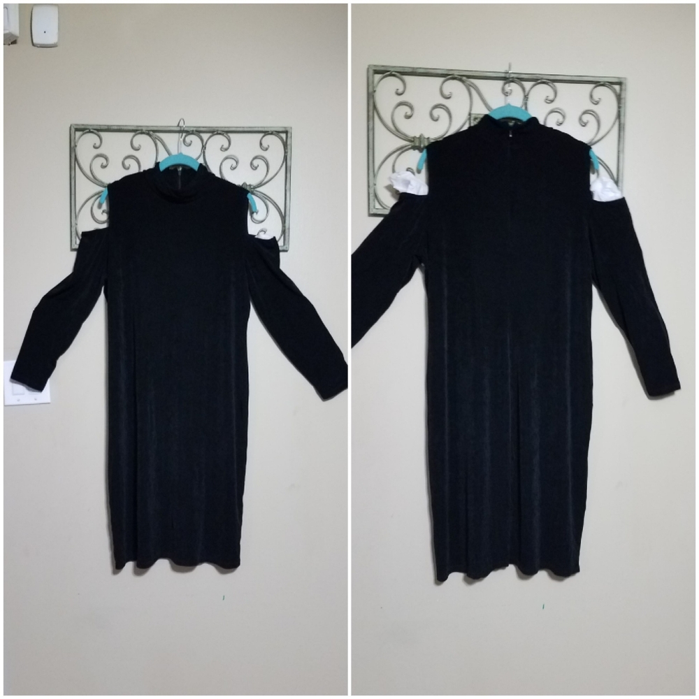 Chico's travellers mock turtle neck cold shoulder
